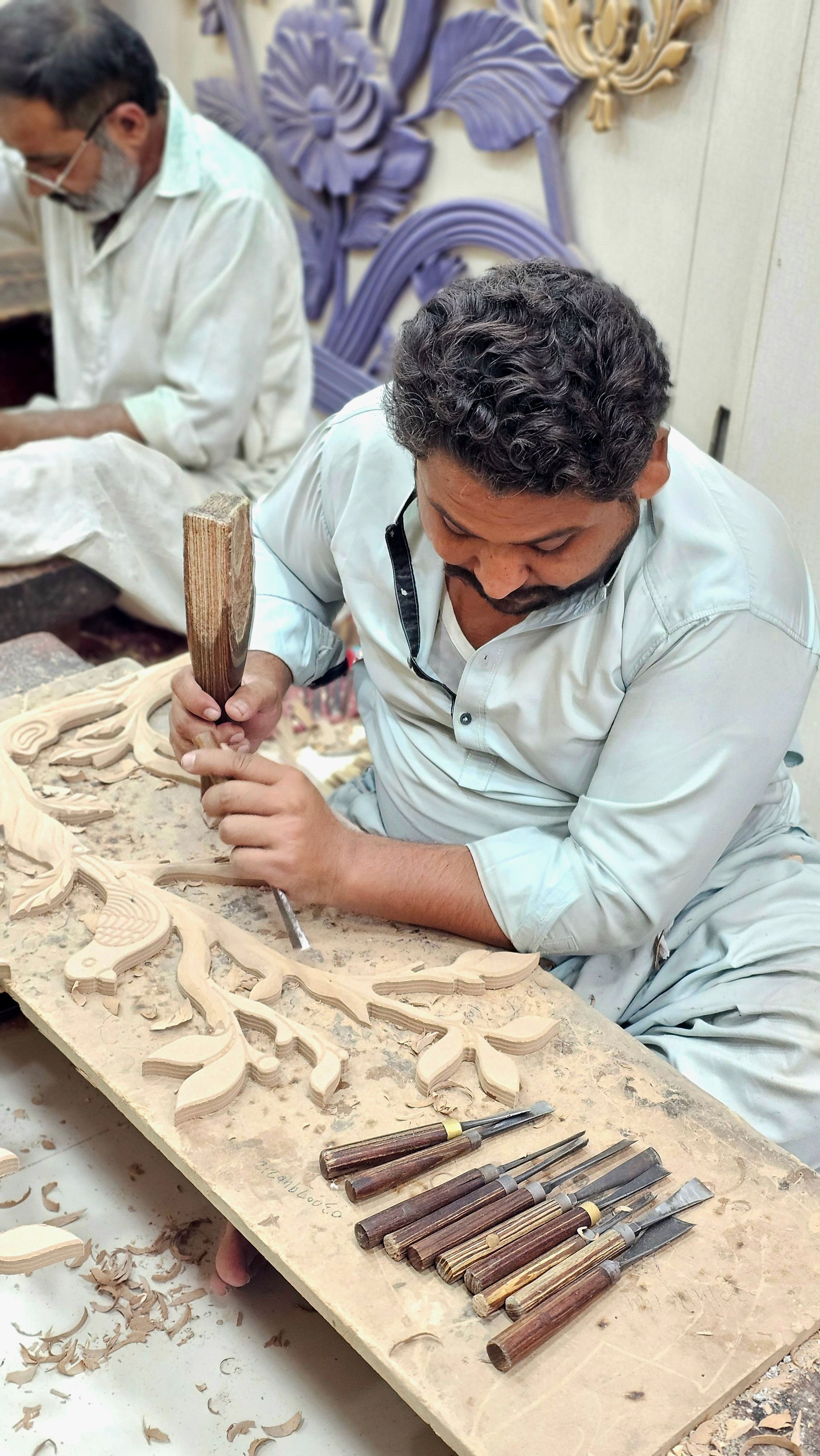 veneer or carving